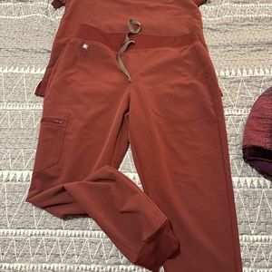 Figs Scrub set.  Dark Cherry